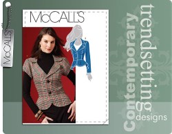 5936 MCCALLS 2 BUTTON FLARE PEPLUM JACKET SHORT - LONG SLEEVE PATTERN 4-12 UNCUT